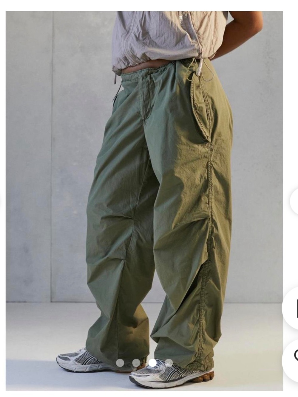 Urban outfitters Olive Green Unisex Balloon Cargo Pants